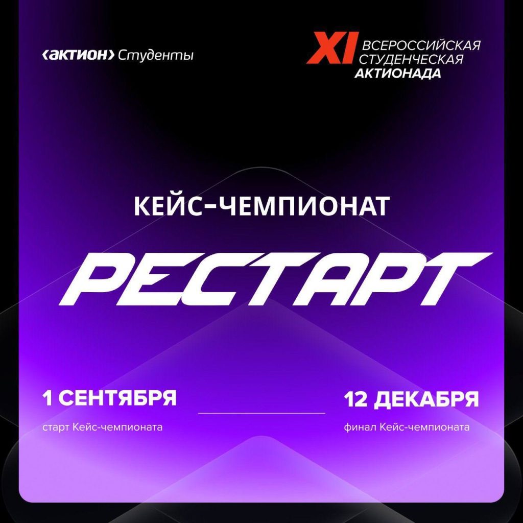 XI Всероссийская студенческая Актионада — Кейс-чемпионат РЕСТАРТ.