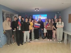 В общежитии Подмосковного политехнического колледжа прошло мероприятие, приуроченное ко дню воссоединения Крыма с Россией.